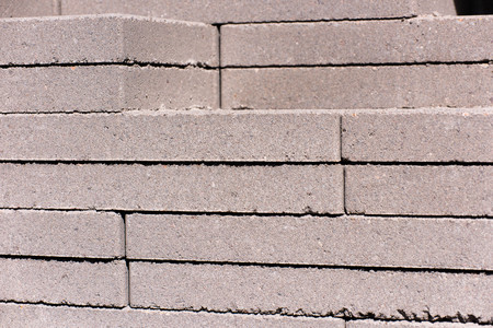 outdoor building materials - stacked concrete masonry pavers