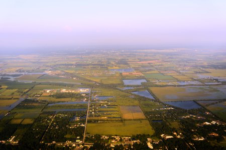 Houston aerial view 1 week after hurricane Harvey