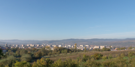 Town in Transylvania, Romaniaの写真素材