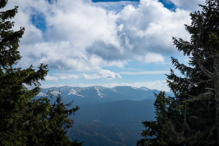 Mountain landscape from Bucegi Mountains, Southern Carpathians, Romaniaの写真素材
