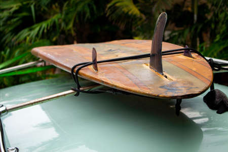 surfboard on car tripの写真素材