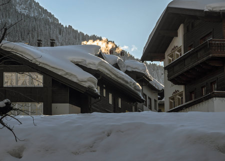 Shot of the alps in winter