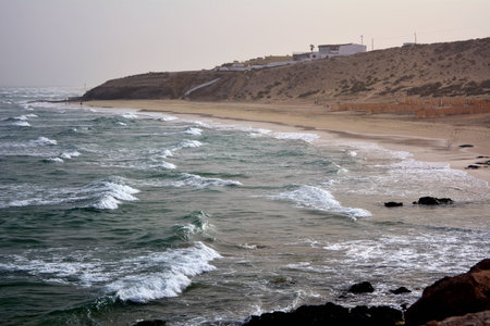 Beautiful tropical beach on the Canary Island Fuerteventura,Costa Calma.Spain.