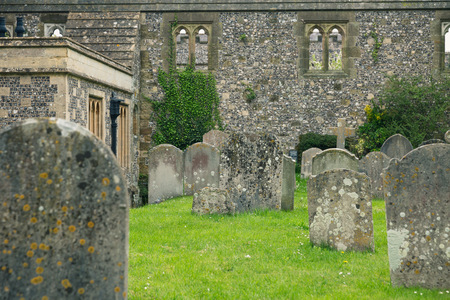 a cemetery in West Sussex, Englandの写真素材