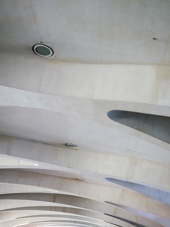 Valencia, Spain - August 2009: a external view of the Arts and Science Museum by Santiago Calatravaのeditorial素材