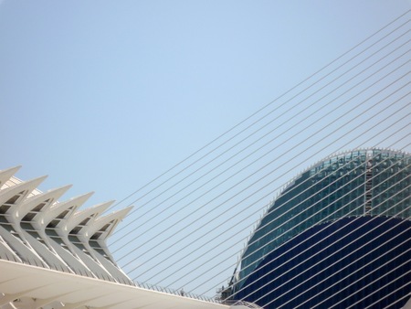 Valencia, Spain - August 2009: a external view of the Arts and Science Museum by Santiago Calatravaのeditorial素材
