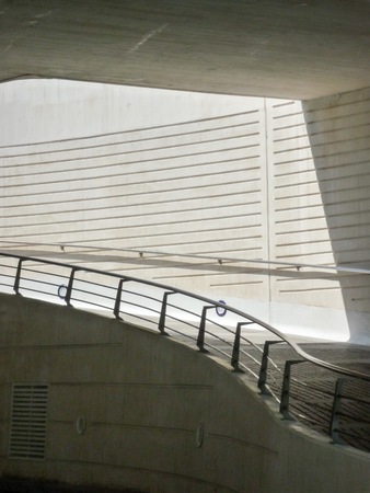 Valencia, Spain - August 2009: a external view of the Arts and Science Museum by Santiago Calatravaのeditorial素材