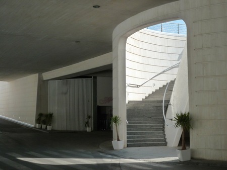 Valencia Spain  August 2009: a external view of the Arts and Science Museum by Santiago Calatravaのeditorial素材