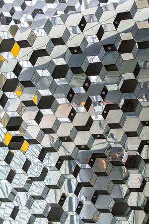 Reykjavik, Iceland, May 2014: An interior view of the Harpa Concert Hall and Conference Centreのeditorial素材