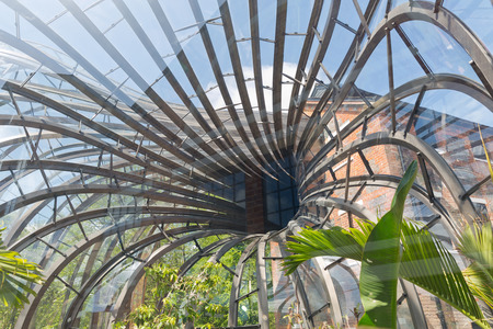 Laverstoke Mill, England - May 2015: Photo captured of the Bombay Sapphire Distillery, the...