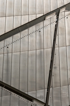 July 2015 - The Jewish Museum Berlin, Berlin, Germany: Facade detail. It is designed by architect Daniel Libeskind.のeditorial素材