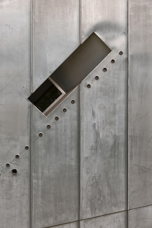 July 2015 - The Jewish Museum Berlin, Berlin, Germany: Facade detail. It is designed by architect Daniel Libeskind.のeditorial素材