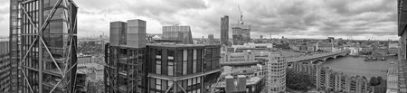 London, UK - July 2016: The view of London's skyline from the The Switch House at the Tate Modern.のeditorial素材