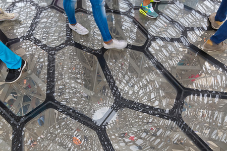 MILAN, ITALY - September 2015: United Kingdom pavilion at Expo 2015. The theme of the Universal Exposition is Feeding the Planet, Energy for Life. Designed by Artist Wolfgang Buttressのeditorial素材