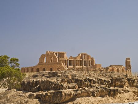 Antic theater in libyan Sabrathaの写真素材