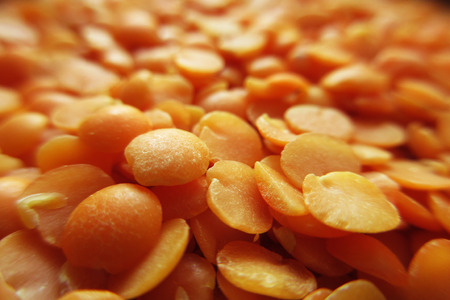 Red lentils macroの写真素材