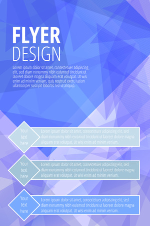 Vector Brochure Flyer design template in blue color - vector illustrationの写真素材