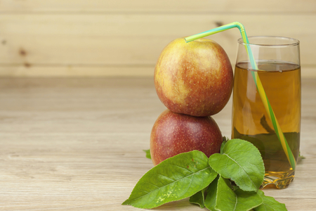 fresh apple juice cool summer refreshment diet drink with vitaminsの写真素材