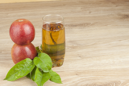 fresh apple juice cool summer refreshment diet drink with vitaminsの写真素材