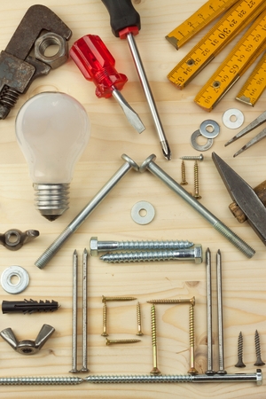 Mortgage to build a house for the family. Real money to build a house. The loan money for housing. Construction of a new house. Plans for the building. Needs for builders.の写真素材