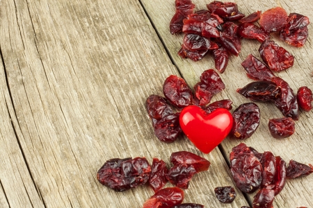 Healthy eating dried cranberries. Diet food.の写真素材