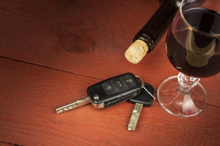 Driving under the influence of alcohol.  Dangerous ride. Alcohol behind the wheel. Drunken driverの写真素材