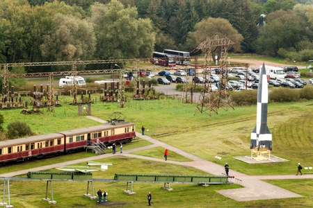 PEENEMUENDE, GERMANY - September 21, 2017:  Territory of the Army Research Center. WW-II developed V-1 and V-2 rockets. View of the V-1 missile. Flying Bombのeditorial素材