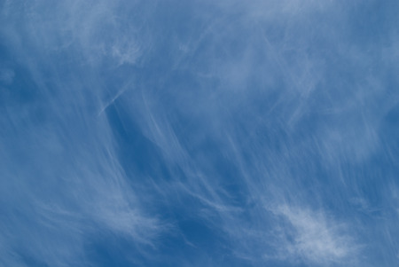 Blue sky with cirrus cloudsの写真素材