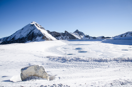 Snowy mountainsの写真素材