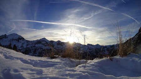 Snowy mountainsの写真素材