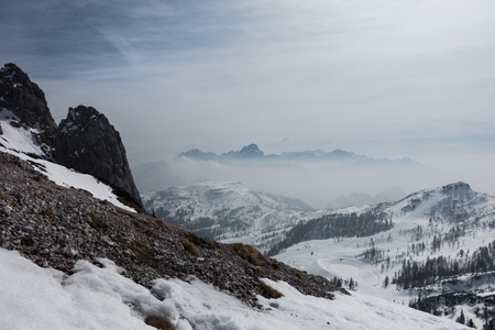 Dramatic landscape of Alps in Austriaの写真素材