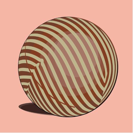 Realistic vector illustration of a ball, on soft orange backgroundのイラスト素材