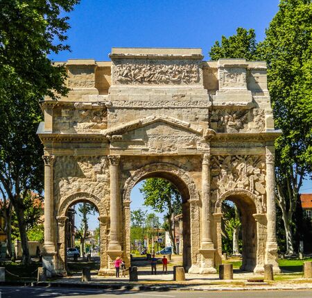 Orange, Vaucluse, France; May 13 2013: Triumphal Arch of Orangeのeditorial素材