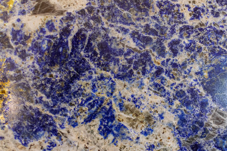 Lapis Lazuli, surface texture close viewの写真素材