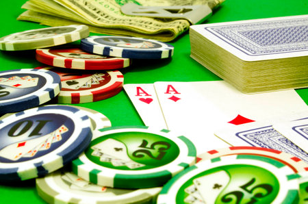 Poker - best game for hazardous people and risks loverの写真素材