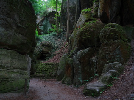 Stone in the Bohemian paradise , Czech republicの写真素材
