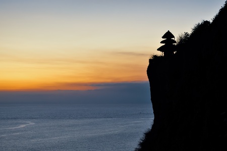 Uluwatu temple sunsetの写真素材