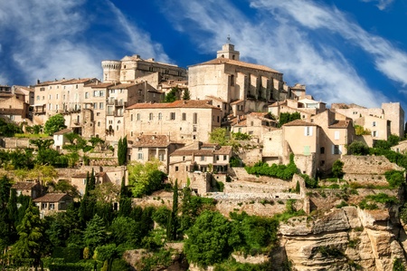 Provence village Gordes scenic overlookの写真素材