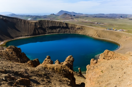 Viti crater in Krafla volcanic area, Icelandの写真素材