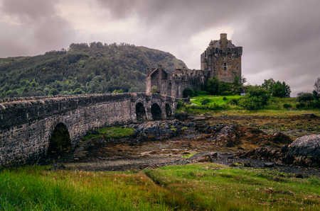 Dramatic landscape view of Eilean Donan castle, Scotland, United Kingdomのeditorial素材