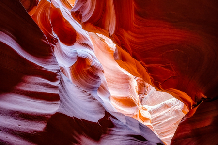Landscape detail of Antelope canyon rock formations, Arizona, USAの写真素材