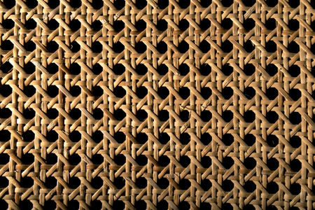 on black rattan texture for use as background