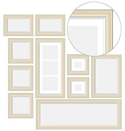 An empty wooden frame, illustrations for your designのイラスト素材
