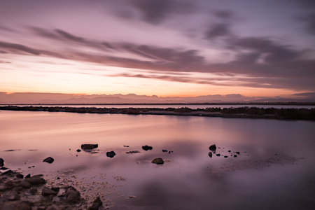 The Salinas of Santa Pola, Alicante, Spainの写真素材