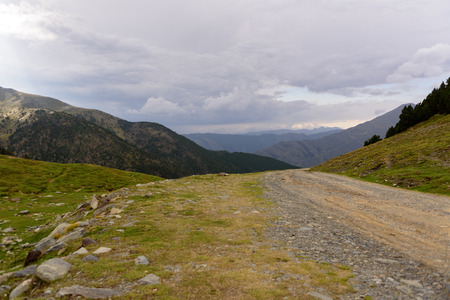 Landscape of Coll de la Botella, La Massana, Andorraの写真素材