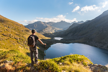 Tristaina high mountain lakes in Pyrenees. Andorraのeditorial素材