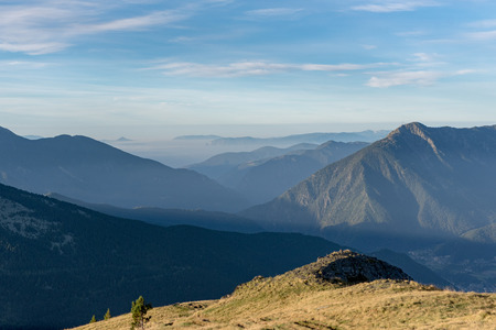 Sunny day at the Pic de la Casamanya, Andorraの写真素材