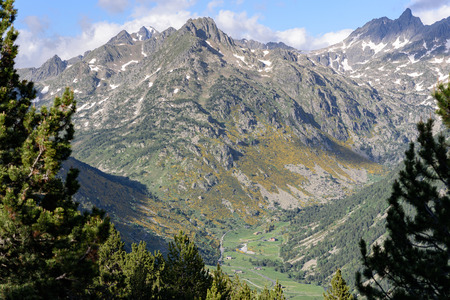 Natural landscape of the Incles Valley, Canillo, Andorra.