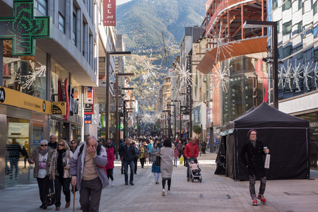 Andorra La Vella, Andorra : 2018 November 10 :  Cityscape of Andorra la Vella, Andorraのeditorial素材