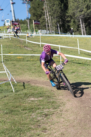 Vallnord, La Massana, Andorra. 17 July 2018. XCO MOUNTAIN BIKE MASTER WORLD CUP 2018, UCI, Mountain Bike World Cup MAsters 2018, Vallnord Andorra. 17/07/2018 Credit: Martin Silva Cosentino / Alamy Live Newsのeditorial素材
